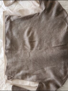 Crewneck Relaxed Fit Everyday Sweater in Taupe (SHRUNK!)